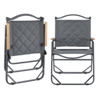 Graues Camping Gartenmöbelset Caltagirone, 5-teilig, mit komfortablen Sitzmöglichkeiten und Tisch, ideal für unterwegs.