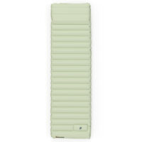 Camping Isomatte wasserabweisend, bis 80 kg, mit Fusspumpe, Farbe Grün.