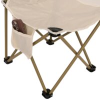 Camping Set faltbarer Tisch und 2 Klappstühle aus Metall weiß