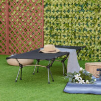 Campingbett klappbar aus Aluminium, bis 150 kg belastbar, leicht & stabil.