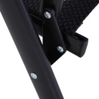 Campingstühle 2er-Set, faltbar, 58x64x94 cm, belastbar bis 120 kg, Farbe Schwarz.