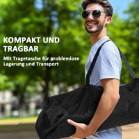Campingstühle 2er Set faltbar mit Armlehnen Getränkehalter und Kühltasche