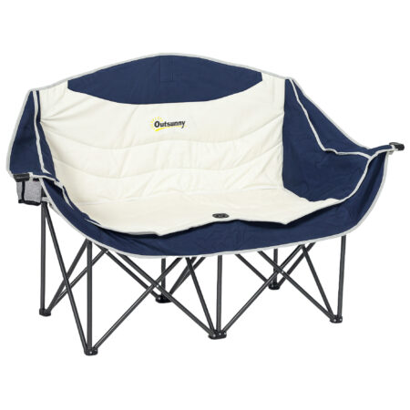 Campingstuhl 2 Sitzer klappbar mit Getränkehalter und Tragetasche