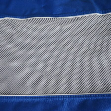 Klappbarer Campingstuhl aus Stahl und Textil blau waschbar