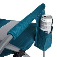 Campingstuhl Klappstuhl aus Stahl türkis mit waschbarer Schutzhülle