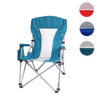 Campingstuhl Klappstuhl aus Stahl türkis mit waschbarer Schutzhülle