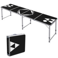 Campingtisch klappbar höhenverstellbar 240cm Aluminium schwarz