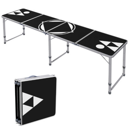 Campingtisch klappbar höhenverstellbar 240cm Aluminium schwarz