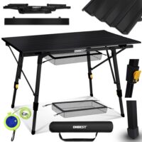 Stabiler schwarzer Klapptisch für Garten oder Balkon.