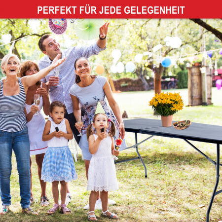Großer klappbarer Buffettisch für Veranstaltungen oder Garten.