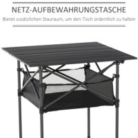 Campingtisch faltbar tragbar für Camping und Garten Aluminium
