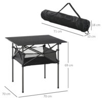 Campingtisch faltbar tragbar für Camping und Garten Aluminium