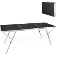 Praktischer Klapptisch im Kofferdesign für Camping und Outdoor.