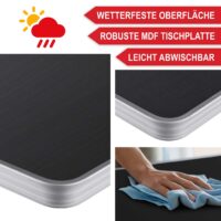 Praktischer Klapptisch im Kofferdesign für Camping und Outdoor.