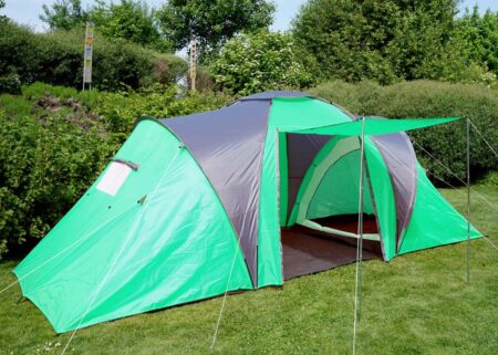 4 Personen Campingzelt wasserdichtes Kuppelzelt grün