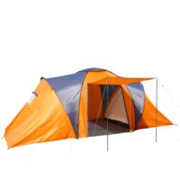 4 Personen Campingzelt Kuppelzelt Igluzelt orange