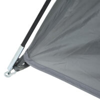 Campingzelt für 2–3 Personen, wetterfest mit Transporttasche, Farbe Grau.