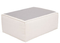 Chaiselongue Ottomane Recamiere Stoff 63x75x194cm creme