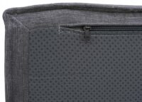 Chaiselongue Ottomane Recamiere Stoff 63x75x194cm dunkelgrau