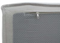 Chaiselongue Ottomane Recamiere Stoff 63x75x194cm hellgrau