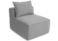Chaiselongue Ottomane Recamiere Stoff 63x75x194cm hellgrau
