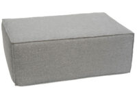 Chaiselongue Ottomane Recamiere Stoff 63x75x194cm hellgrau