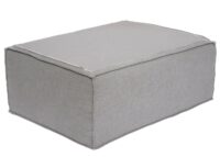 Chaiselongue Ottomane Recamiere Stoff 63x75x194cm hellgrau