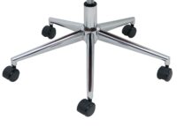 Chefsessel Drehstuhl creme Kunstleder mit Bugholz Walnuss-Optik