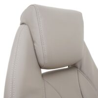 Ergonomischer Chefsessel Kunstleder taupe-grau drehbar MVG-zertifiziert