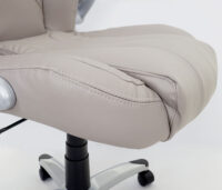 Ergonomischer Chefsessel Kunstleder taupe-grau drehbar MVG-zertifiziert