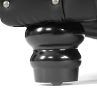 Chesterfield Lounge 2er Sofa Couch Schwarz - runde Füsse