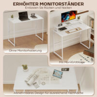Computertisch klappbar mit Monitorhalterung für Homeoffice