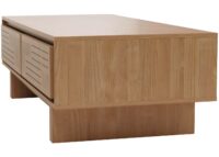 Couchtisch Sofatisch Wohnzimmertisch Beistelltisch 2 Schubladen 40x120x60cm Ulme natur