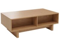 Couchtisch Sofatisch Wohnzimmertisch Beistelltisch 2 Schubladen 40x120x60cm Ulme natur