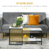 Couchtisch 2er-Set Marmoroptik Moderndesign für Wohnzimmer/Schlafzimmer – Produktfoto zeigt modernes Design, hochwertige Materialien und funktionale Eigenschaften ideal für Wohn- oder Arbeitsbereiche. Perfekt als Einrichtungsinspiration oder zur Produktpräsentation in einem Onlineshop.