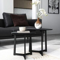 Couchtisch 2er-Set modern Design bis 35kg belastbar Schwarz – Produktfoto zeigt modernes Design, hochwertige Materialien und funktionale Eigenschaften ideal für Wohn- oder Arbeitsbereiche. Perfekt als Einrichtungsinspiration oder zur Produktpräsentation in einem Onlineshop.