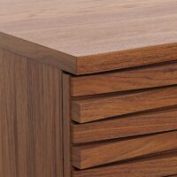 Couchtisch Wohnzimmertisch 3D-Design 2 Schubladen MDF Metall 46x110x55cm Walnuss-Optik