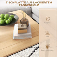 Couchtisch Beistelltisch Kaffeetisch Natur-Schwarz