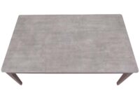 Couchtisch Beistelltisch Sofatisch HDF Laminat 46x120x70cm Beton-Optik braune Beine