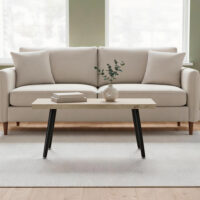 Couchtisch Wohnzimmertisch modern Eiche mit Stahlbeinen
