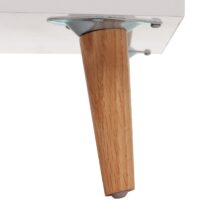 Couchtisch Beistelltisch Sofatisch Fischgrätenmuster 42x103x60cm weiss