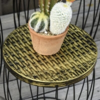 Couchtisch Beistelltisch Set für Garten Outdoor 3-teilig Metall
