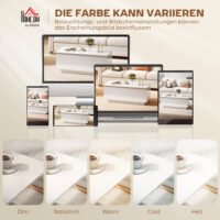 Couchtisch höhenverstellbar mit Stauraum und Schubladen weiss