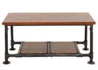 Couchtisch Wohnzimmertisch Sofatisch Beistelltisch Industrial 48x100x50cm braun
