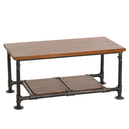 Couchtisch Wohnzimmertisch Sofatisch Beistelltisch Industrial 48x100x50cm braun
