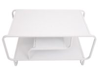 Couchtisch Wohnzimmertisch Industrial 3 Ablagen Metall 45x80x40cm weiss