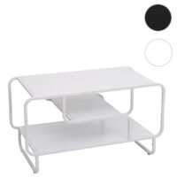 Couchtisch Wohnzimmertisch Industrial 3 Ablagen Metall 45x80x40cm weiss