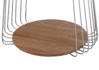 Couchtisch Beistelltisch Kaffeetisch Loungetisch Metall MDF rund Ø70cm braun