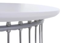 Couchtisch Beistelltisch Kaffeetisch Loungetisch Metall MDF rund Ø70cm weiss