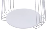 Couchtisch Beistelltisch Kaffeetisch Loungetisch Metall MDF rund Ø70cm weiss
